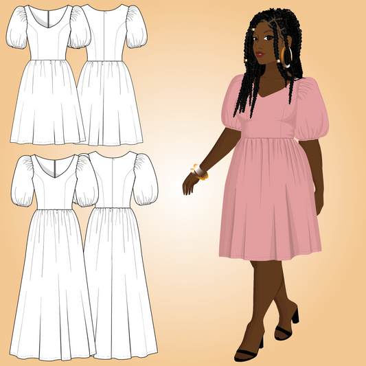 LIMA Dress Puff Sleeves